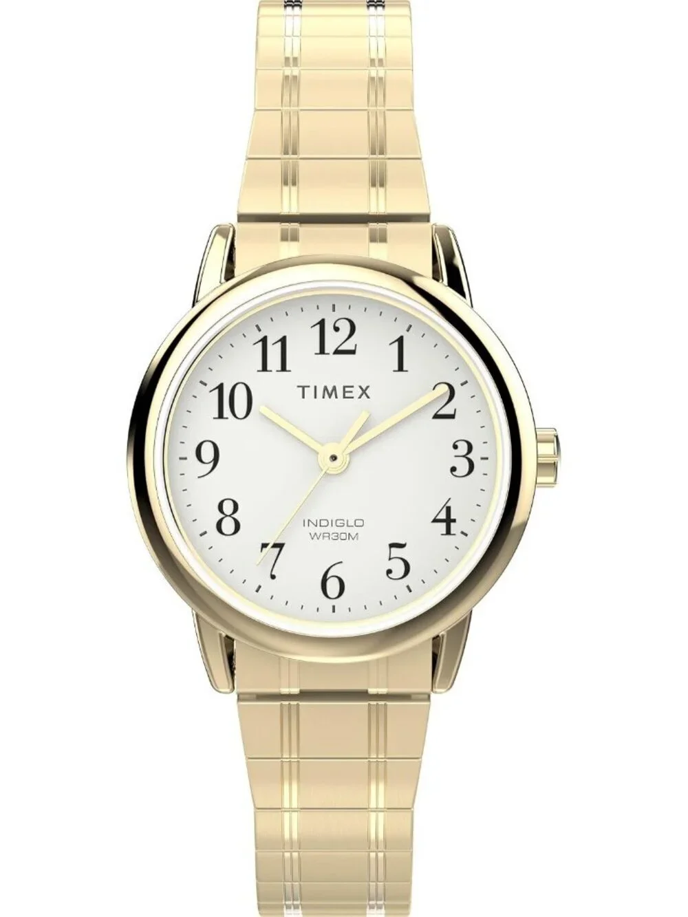 Women's Gold Analog Quartz Solid Easy Reader Classic Round Bracelet Wrist Watch